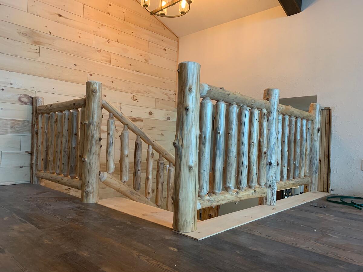 Cedar Log Railings